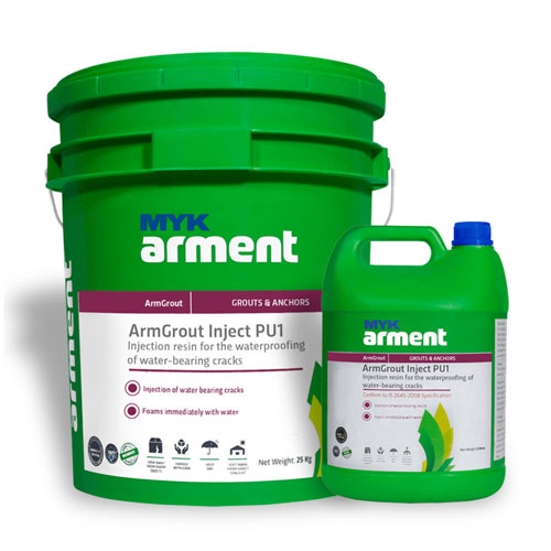 ArmGrout Inject PU1  - Waterproofing Chemicals | Construction Products | Building Products | Antrix Constructions